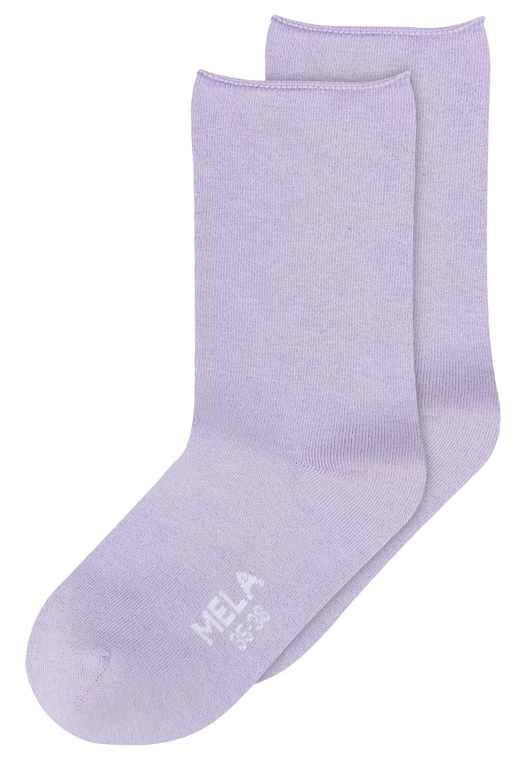 2 Pack Calzini con Bordo Arrotolato in Cotone Biologico Fairtrade
