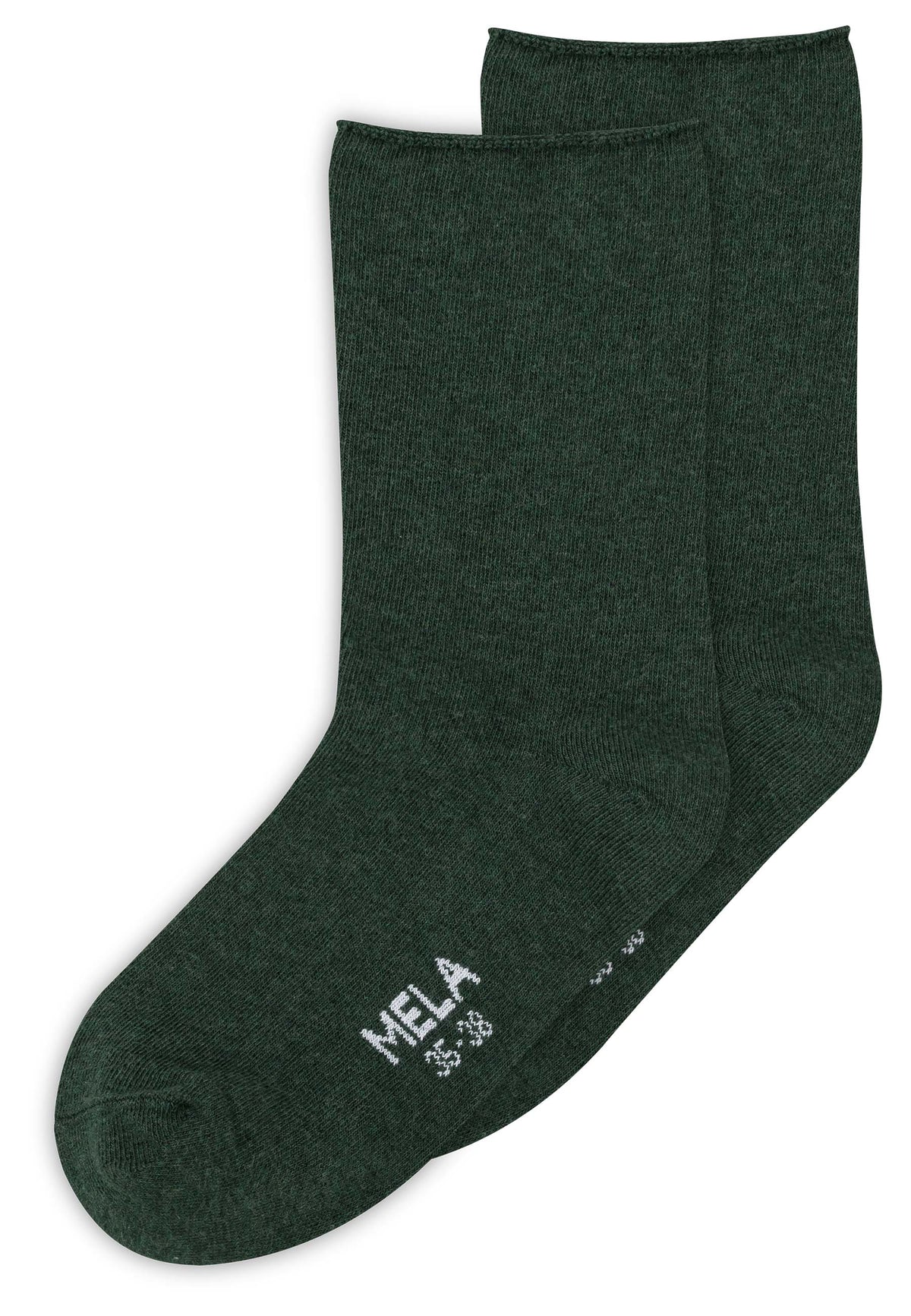 2 Paia Calzini con Bordo Arrotolato in Cotone Biologico Fairtrade
