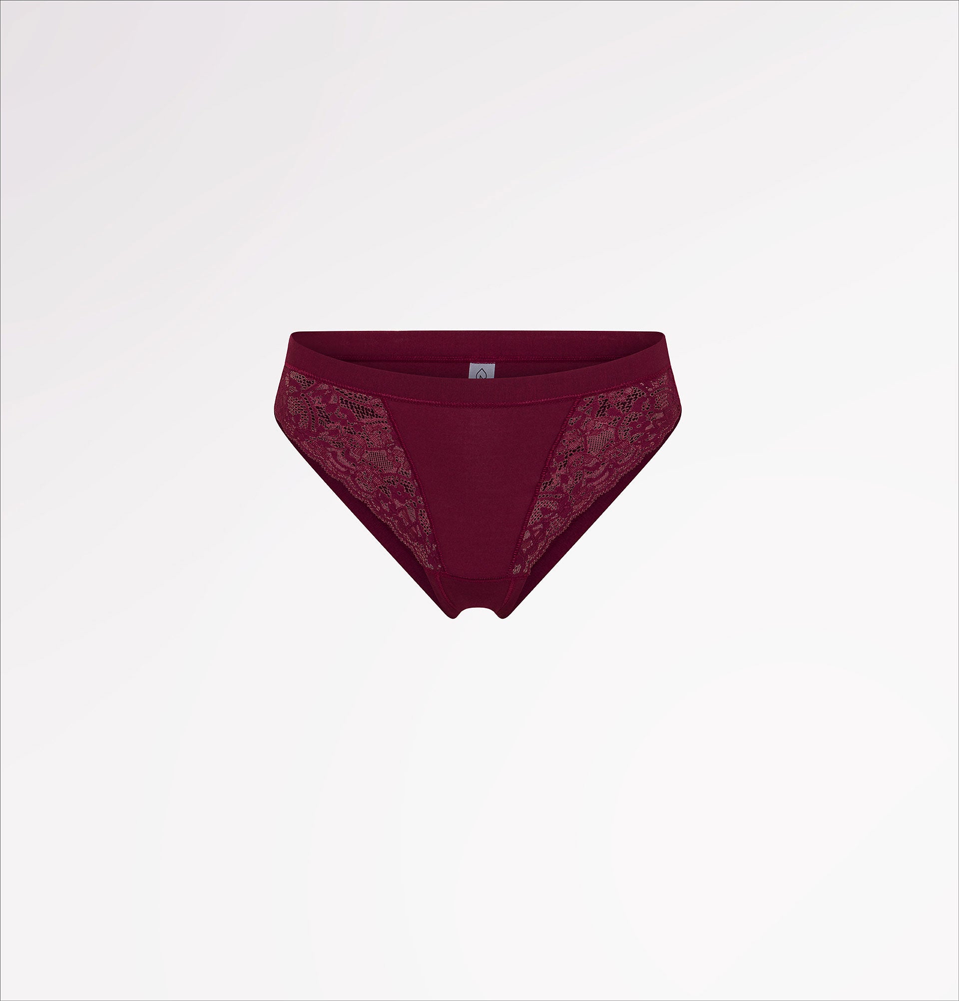 Slips aus Naturstoff und biologisch abbaubarer Spitze