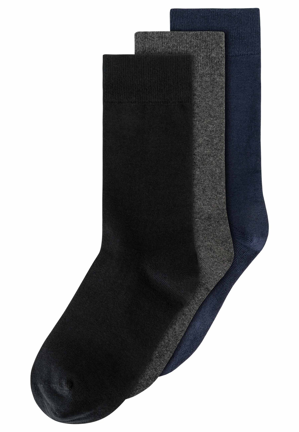3-Pack Organic Fairtrade Cotton Basic Socks