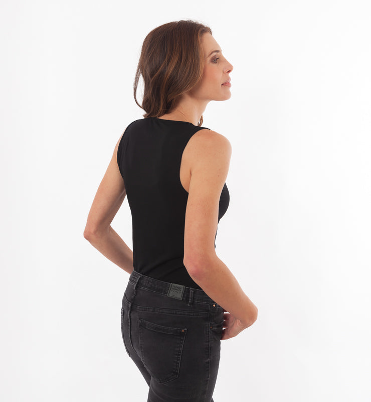 Canotta girocollo in TENCEL™ cashmere a spalla larga - CASAGIN