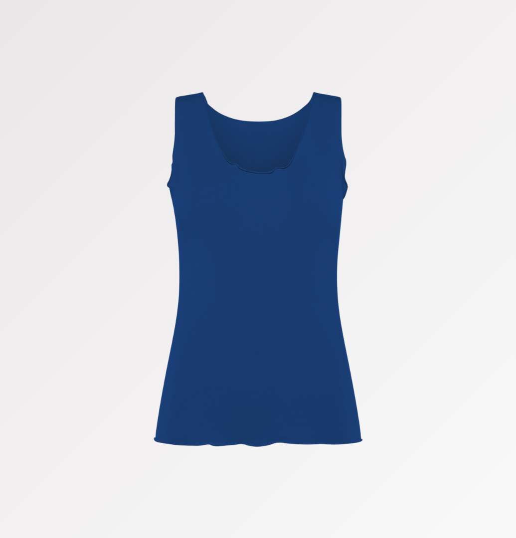 Gerafftes Tanktop mit weiten Schultern aus TENCEL™