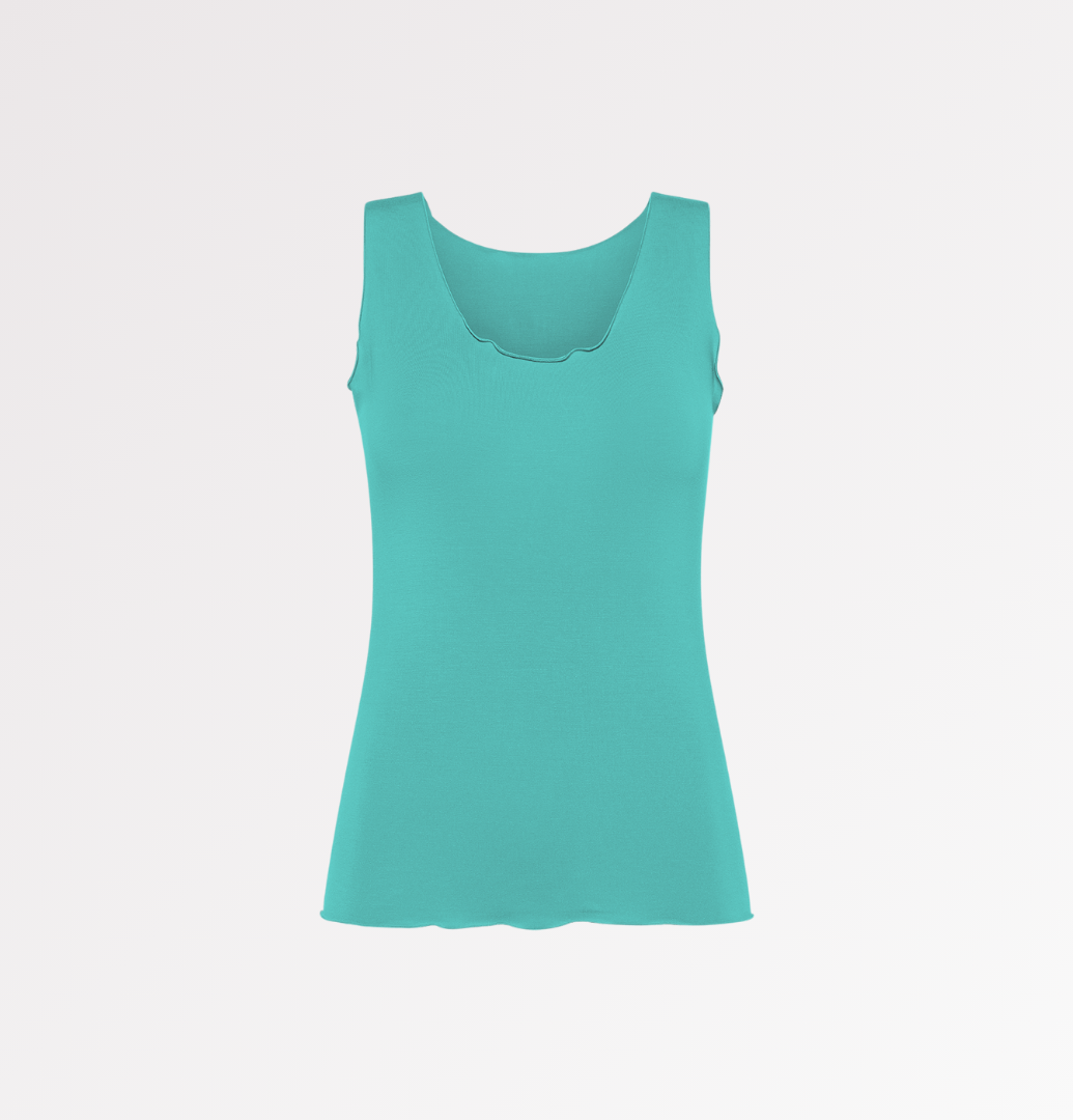 Canotta arricciata a spalla larga in TENCEL™ - CASAGIN