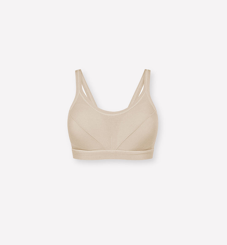 Reggiseno bralette imbottito in tessuto naturale - CASAGIN