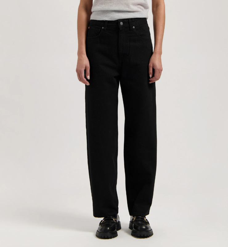 Jeans Donna vita alta barrel in Cotone Biologico e Riciclato