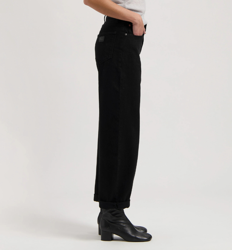 Jeans Donna vita alta barrel in Cotone Biologico e Riciclato