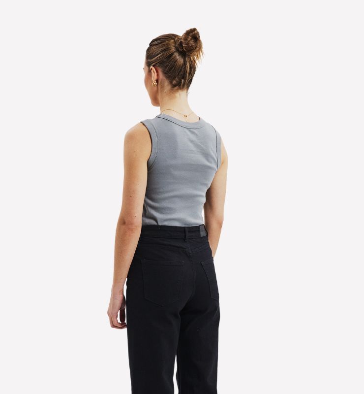 Canotta a costine in Cotone Biologico