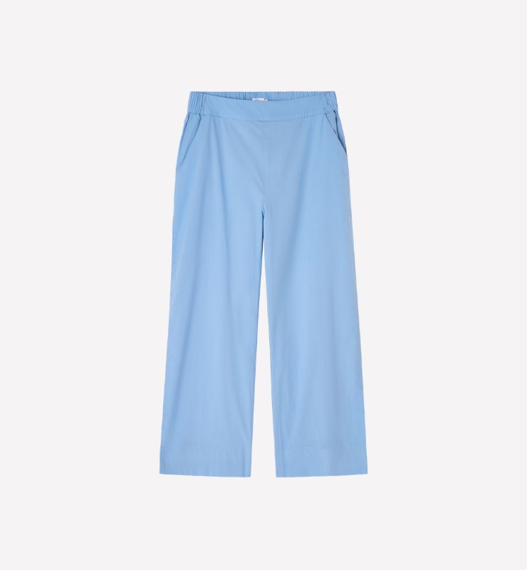 Pantaloni crop in popeline 100% Cotone Biologico