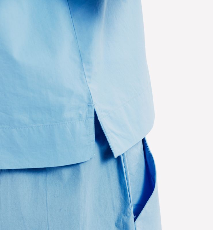 Camicia crop in popeline 100% Cotone Biologico