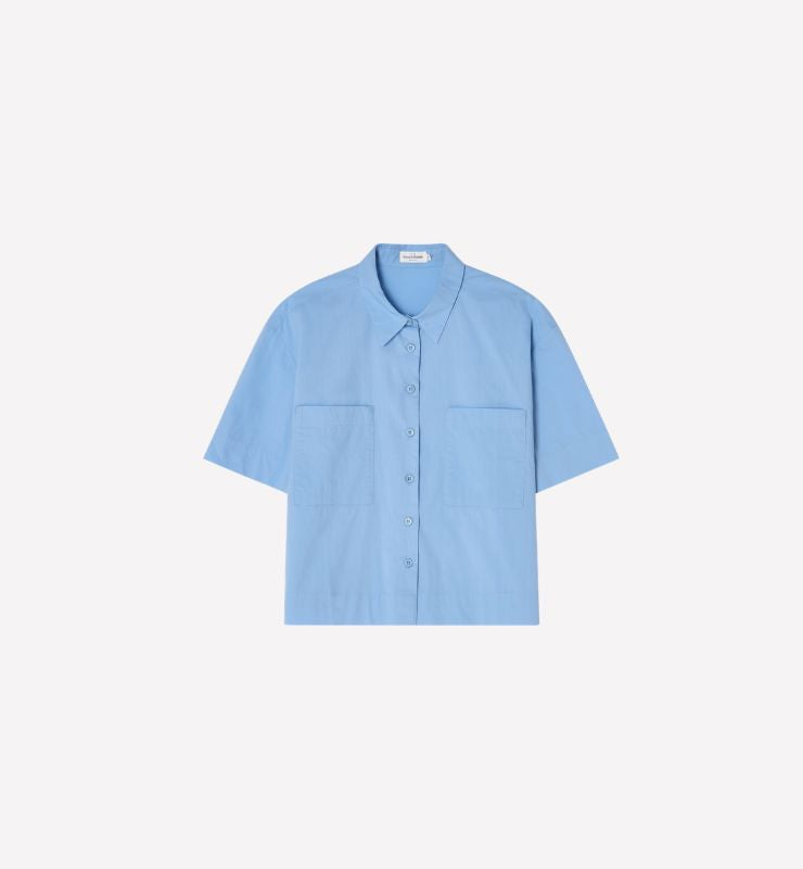 Camicia crop in popeline 100% Cotone Biologico