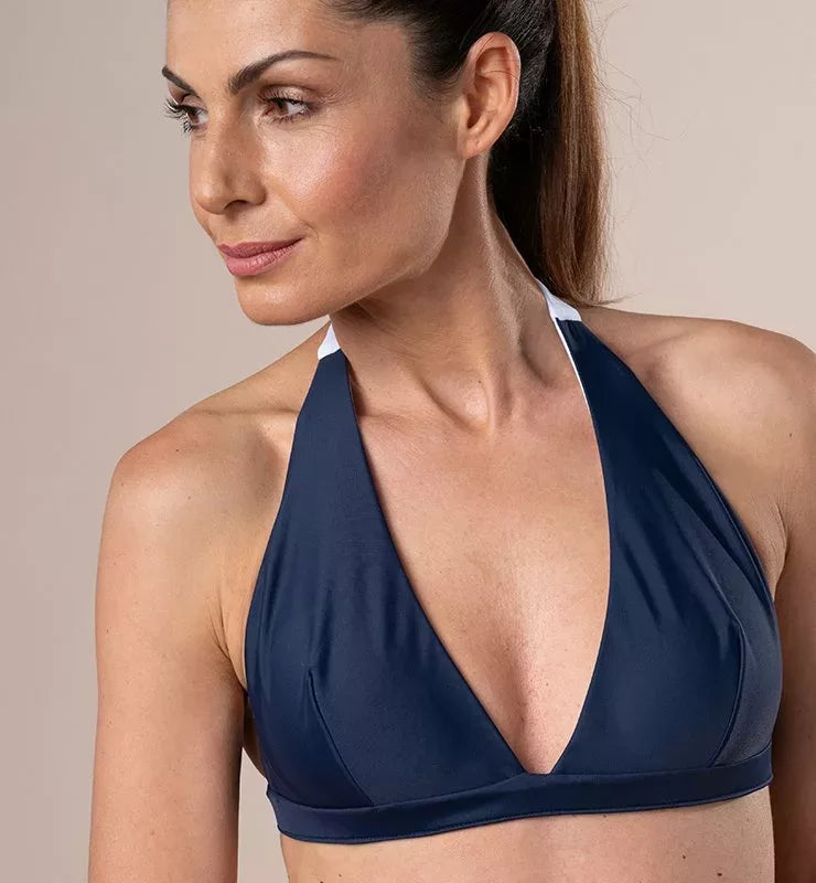 American eco bikini top in ECONYL® regenerated nylon | Double face (available in S)