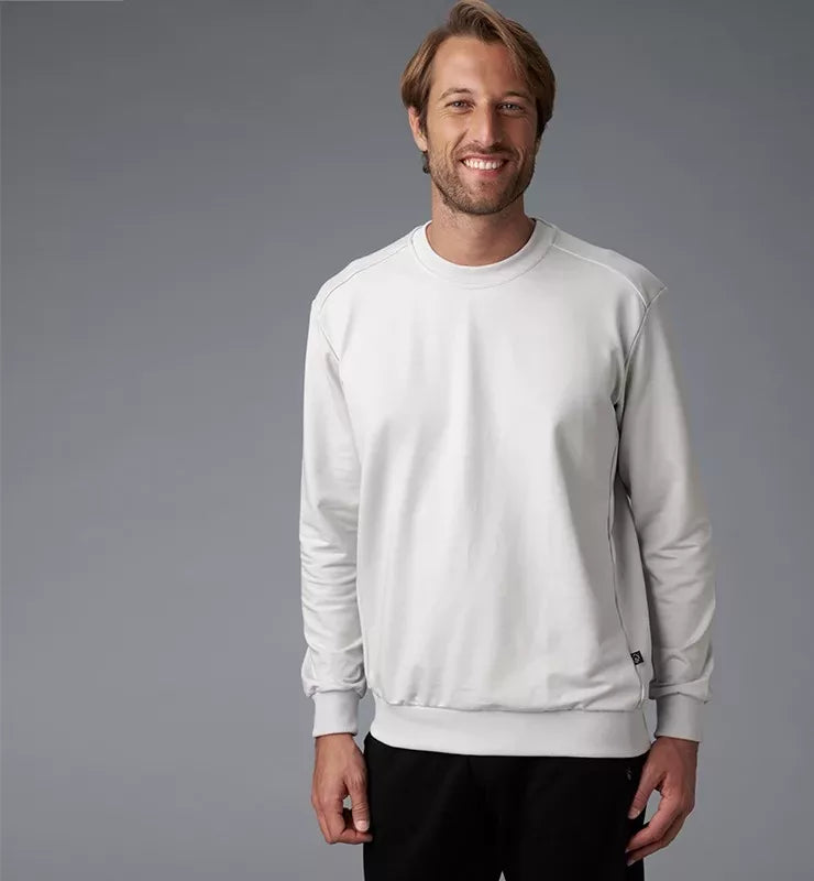 Crewneck sweatshirt in natural fabric