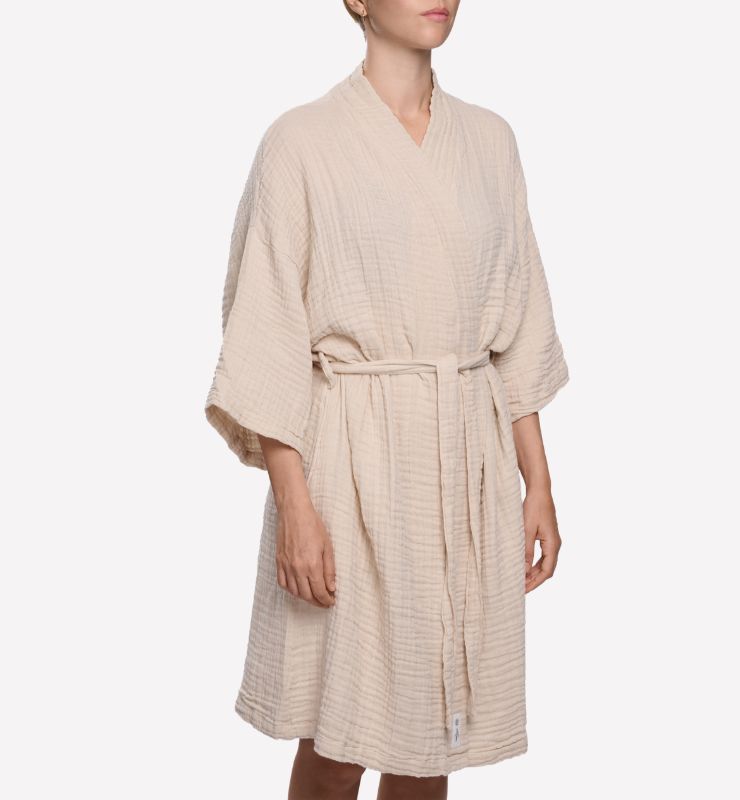 Accappatoio in Tripla Garza di Cotone Biologico