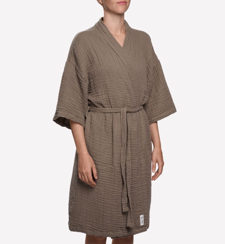 Accappatoio in Tripla Garza di Cotone Biologico