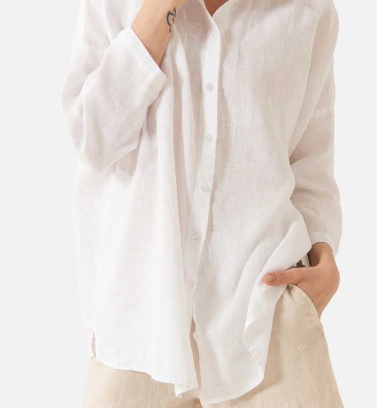 Camicia in 100% Lino Sostenibile - Taglio Oversize