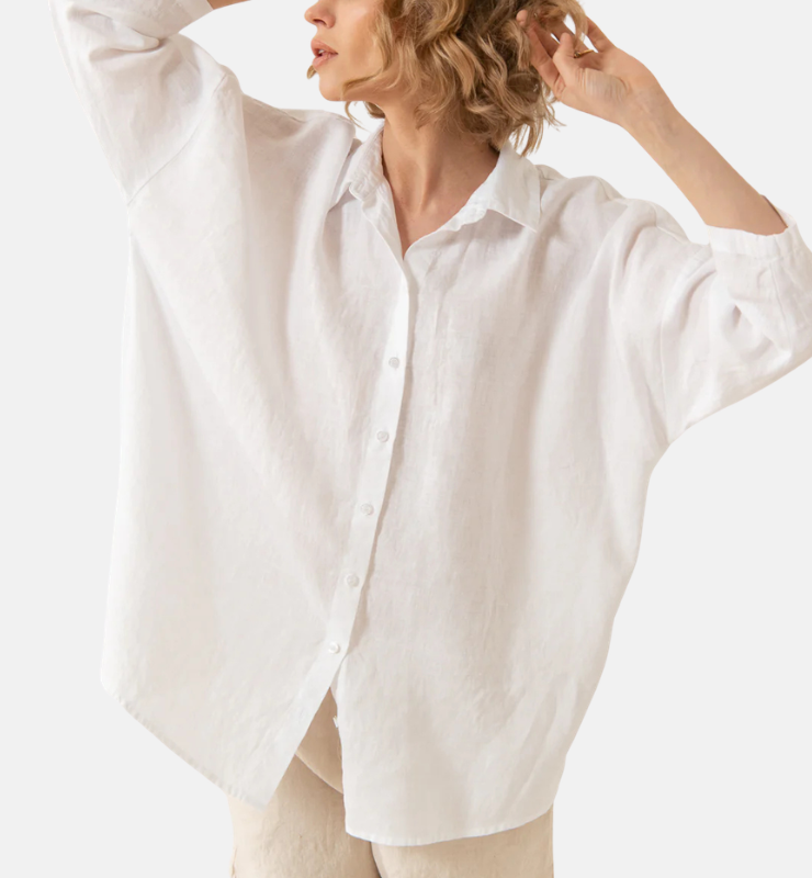 Camicia in 100% Lino Sostenibile - Taglio Oversize