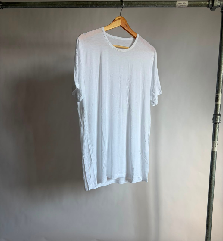 T-Shirt Uomo leggera in bamboo bianca