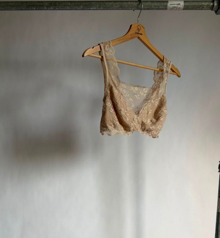 Bralette in pizzo biodegradabile conchiglia