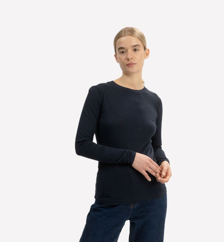 Maglia basic in Cotone Biologico a maniche lunghe