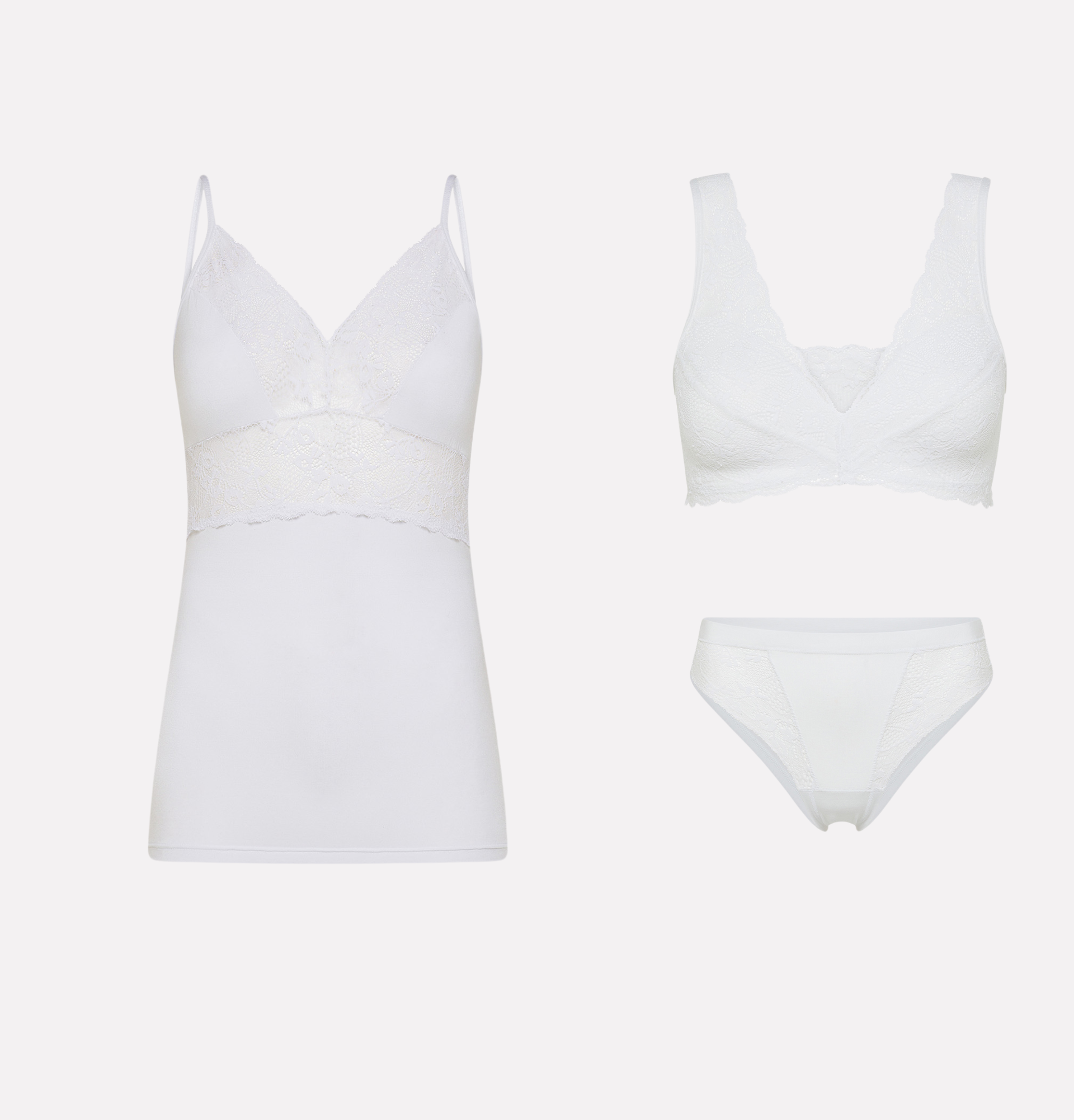 Lace Box: Tank Top + Bra + Classic Briefs