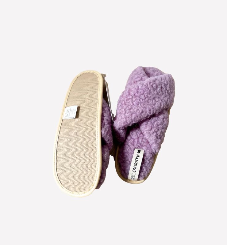 Pantofole in Lana Naturale Effetto Teddy