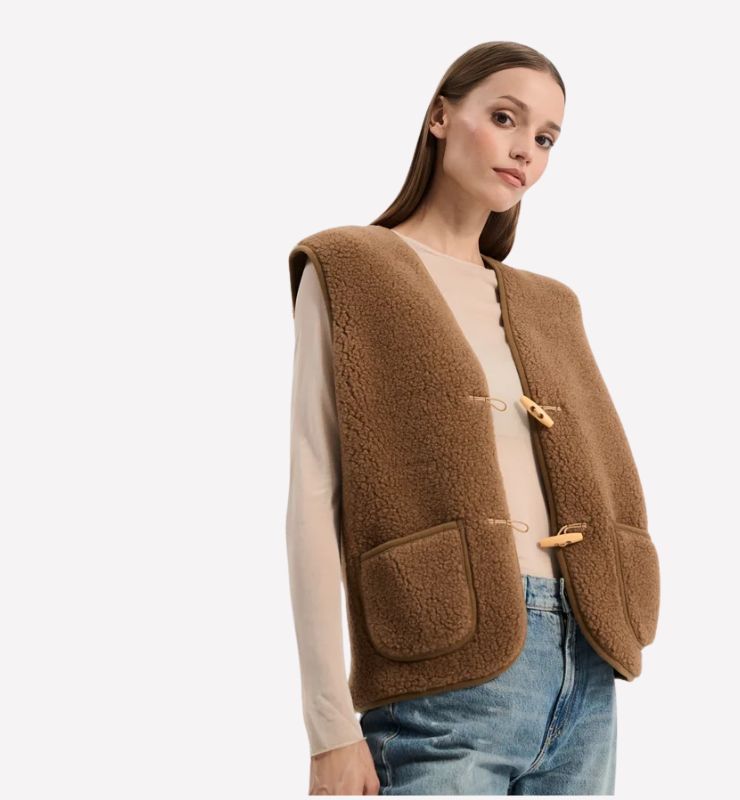 Gilet pile unisex in lana naturale – Il Pile naturale caldo e leggero