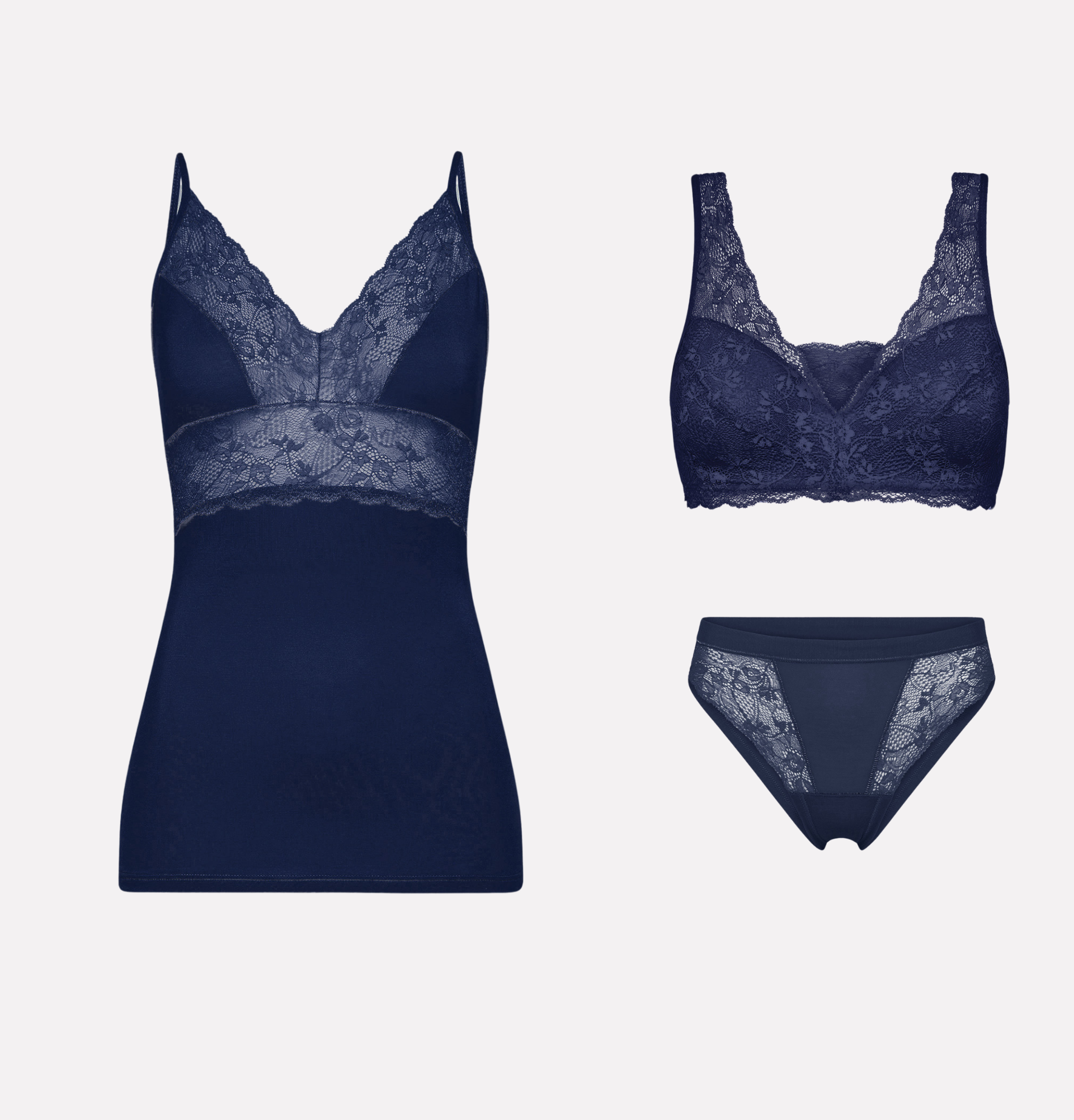 Lace Box: Tank Top + Bra + Classic Briefs