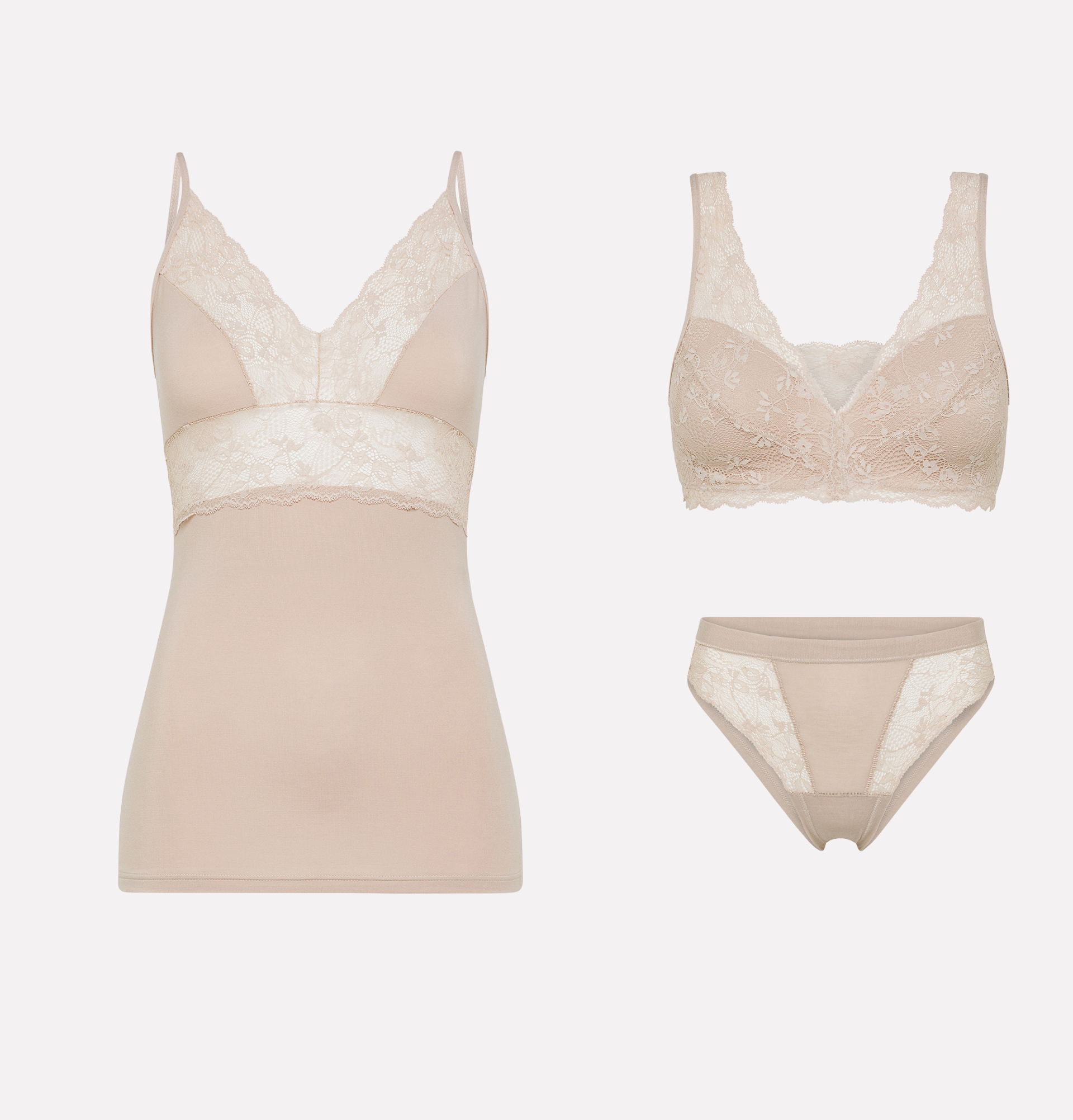 Lace Box: Tank Top + Bra + Classic Briefs