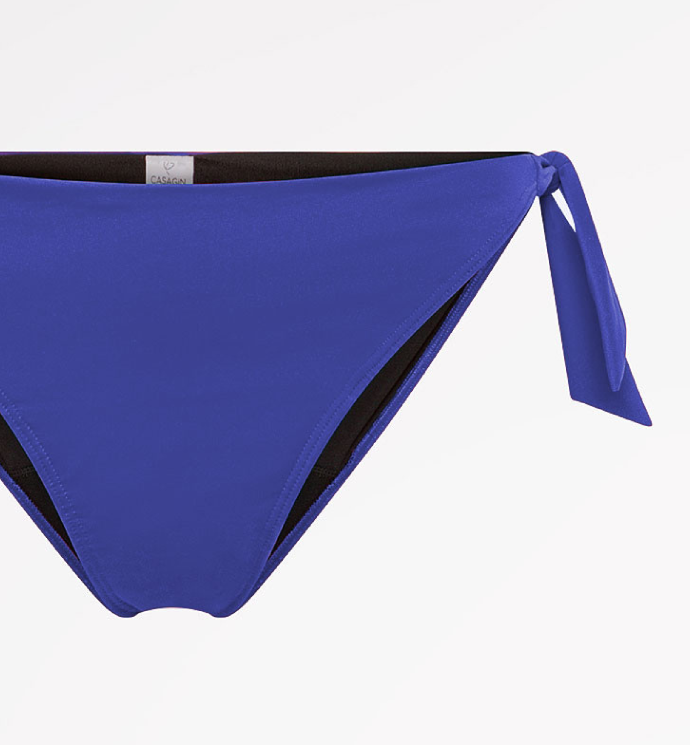 Absorbent bikini bottoms with bow in recycled fabric