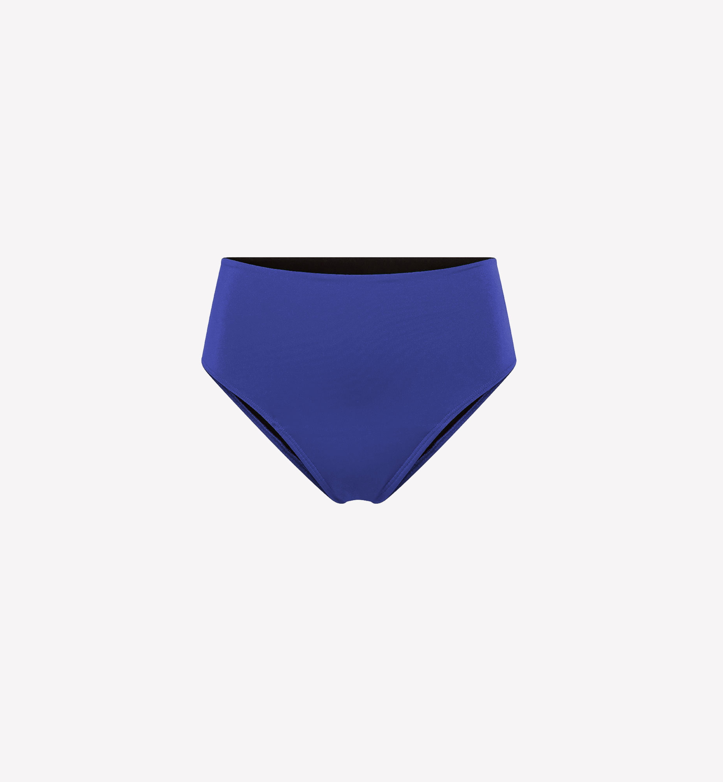 High-waisted absorbent bikini briefs in recycled fabric