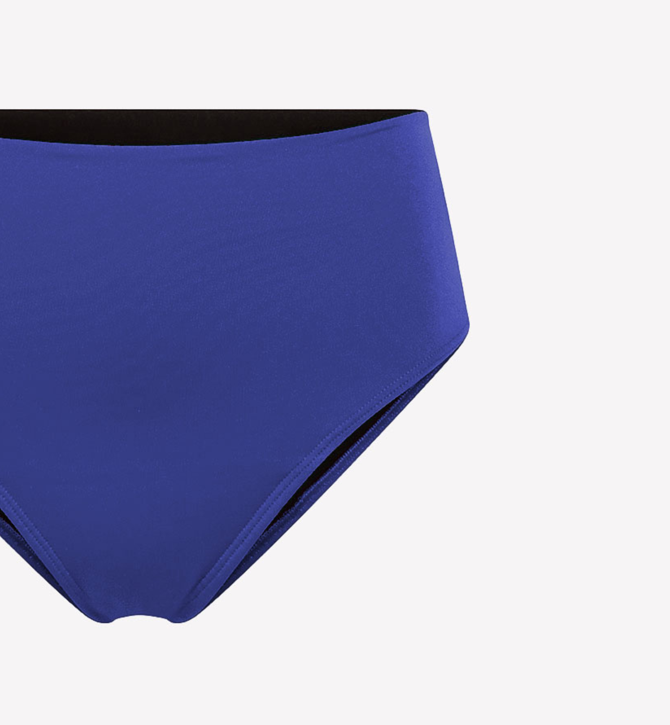 High-waisted absorbent bikini briefs in recycled fabric