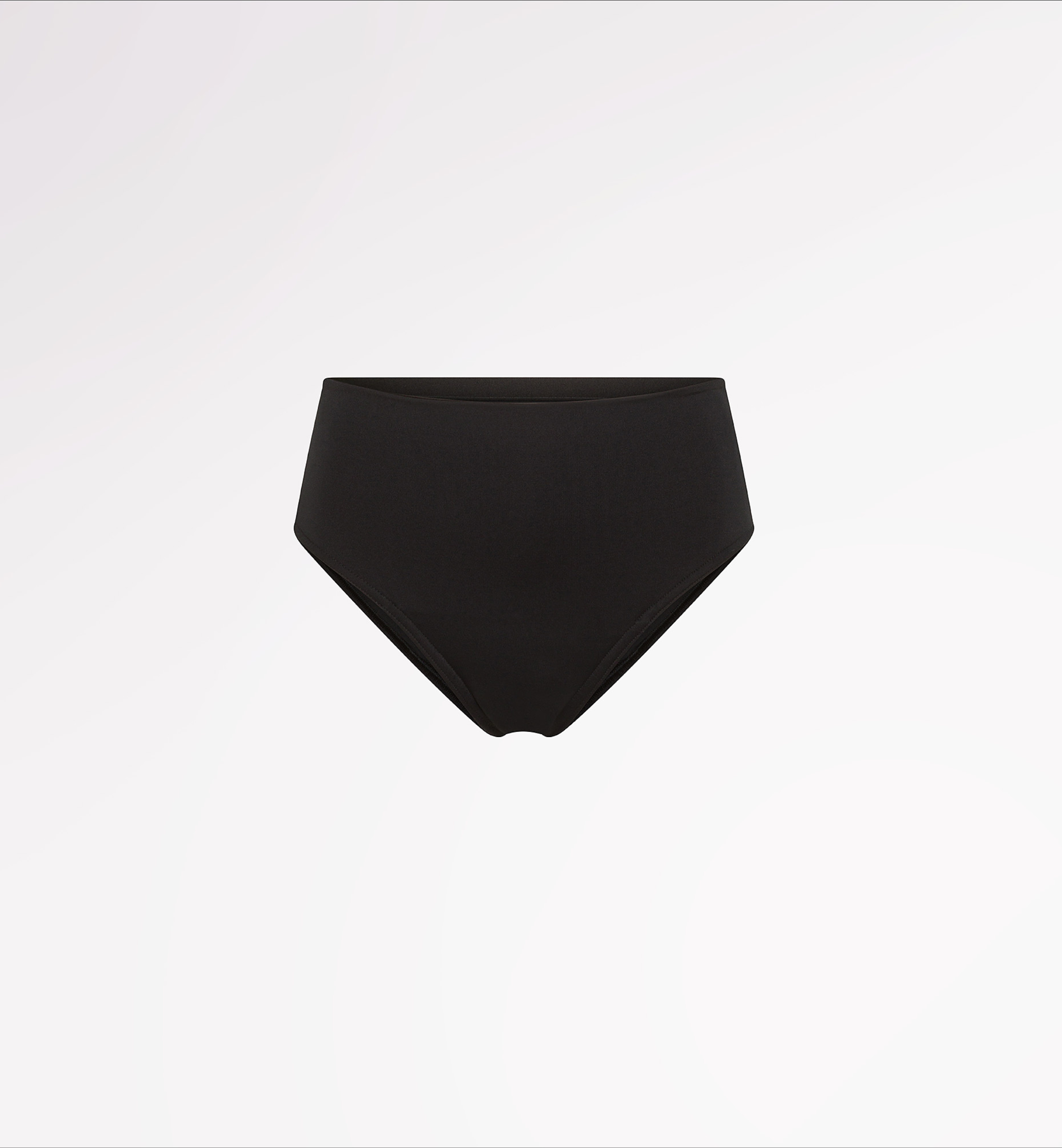 High-waisted absorbent bikini briefs in recycled fabric