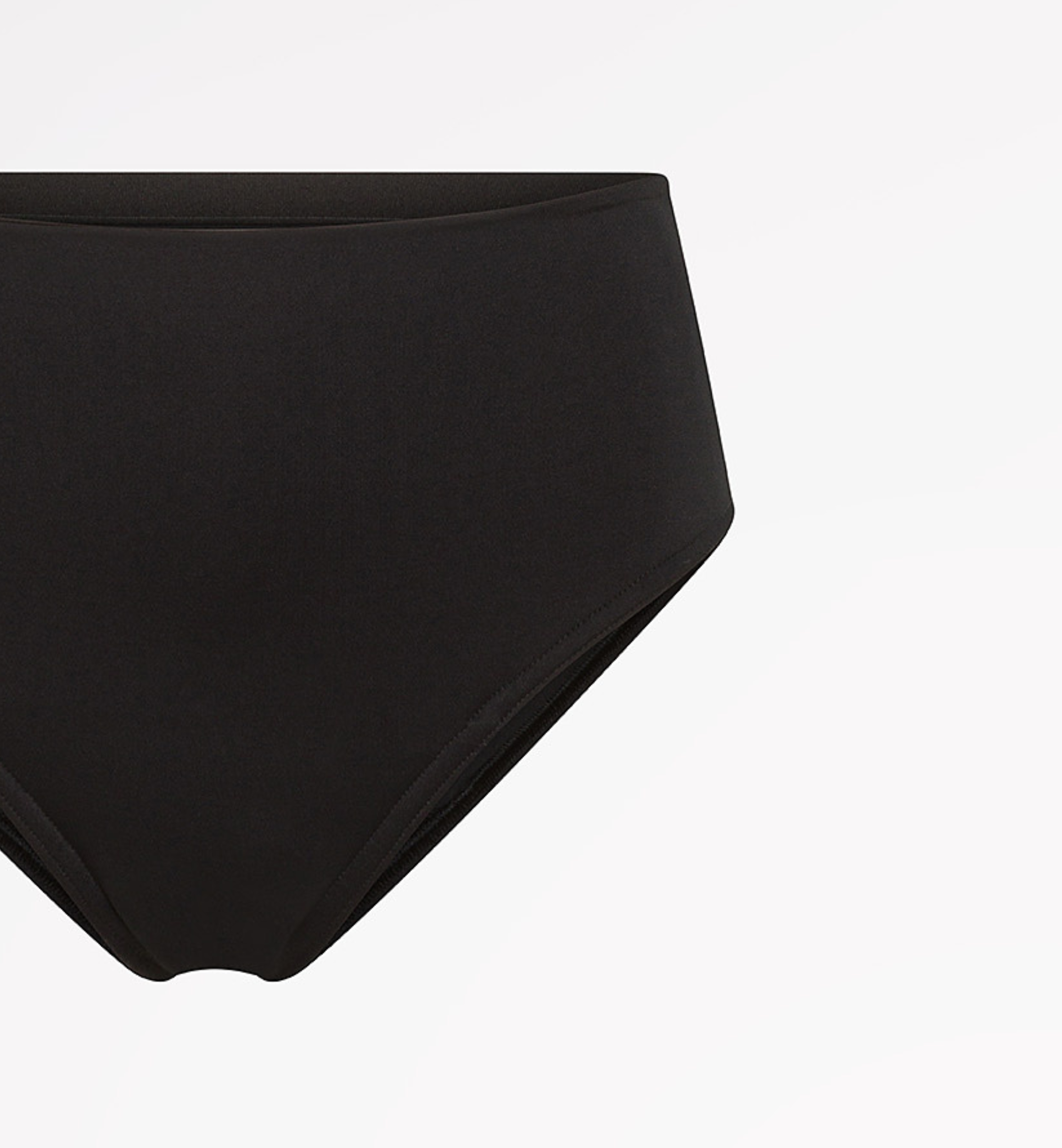 High-waisted absorbent bikini briefs in recycled fabric