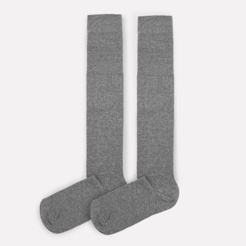 Long ribbed socks in eucalyptus fiber