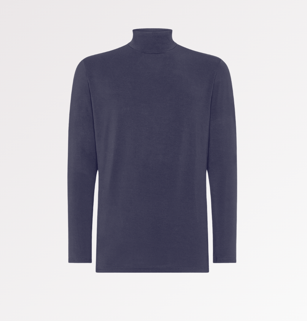 Men's long-sleeved TENCEL™ turtleneck sweater