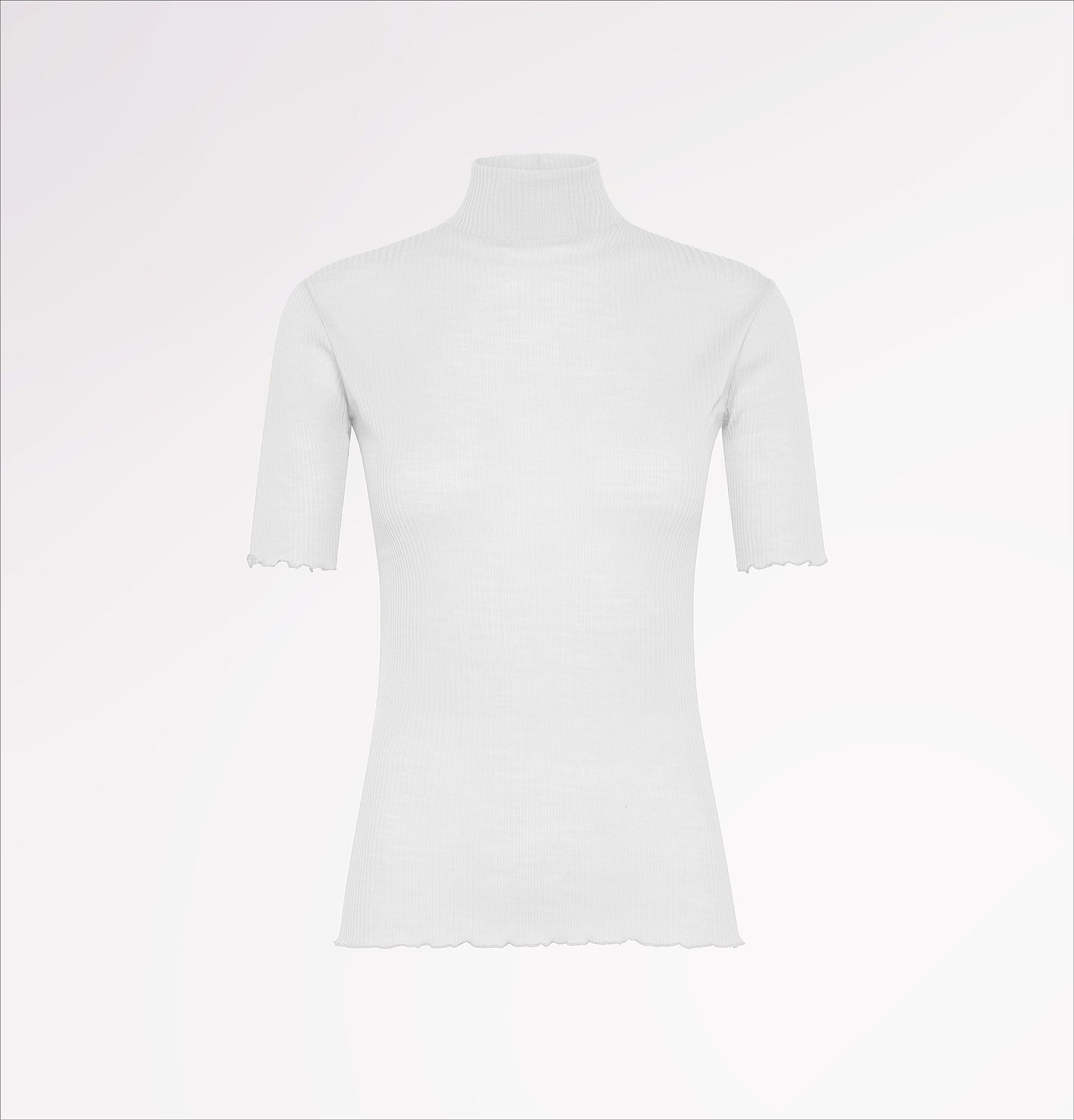 Short-sleeved wool turtleneck