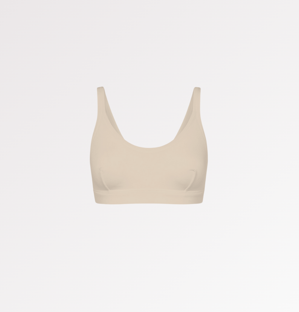 Natural fabric bralette bra