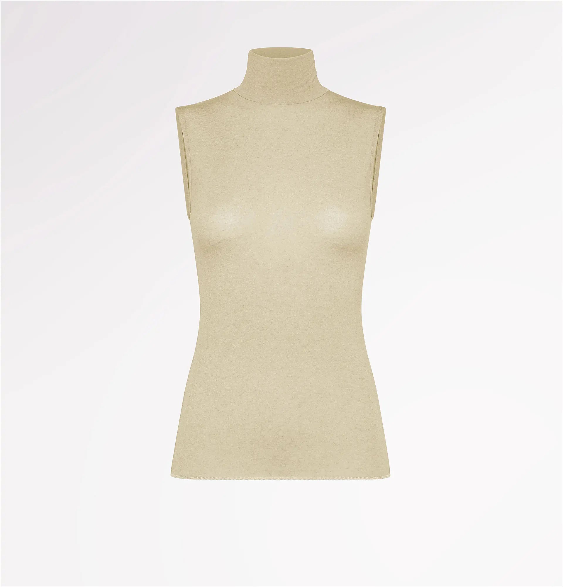 Sleeveless turtleneck in TENCEL™ cashmere