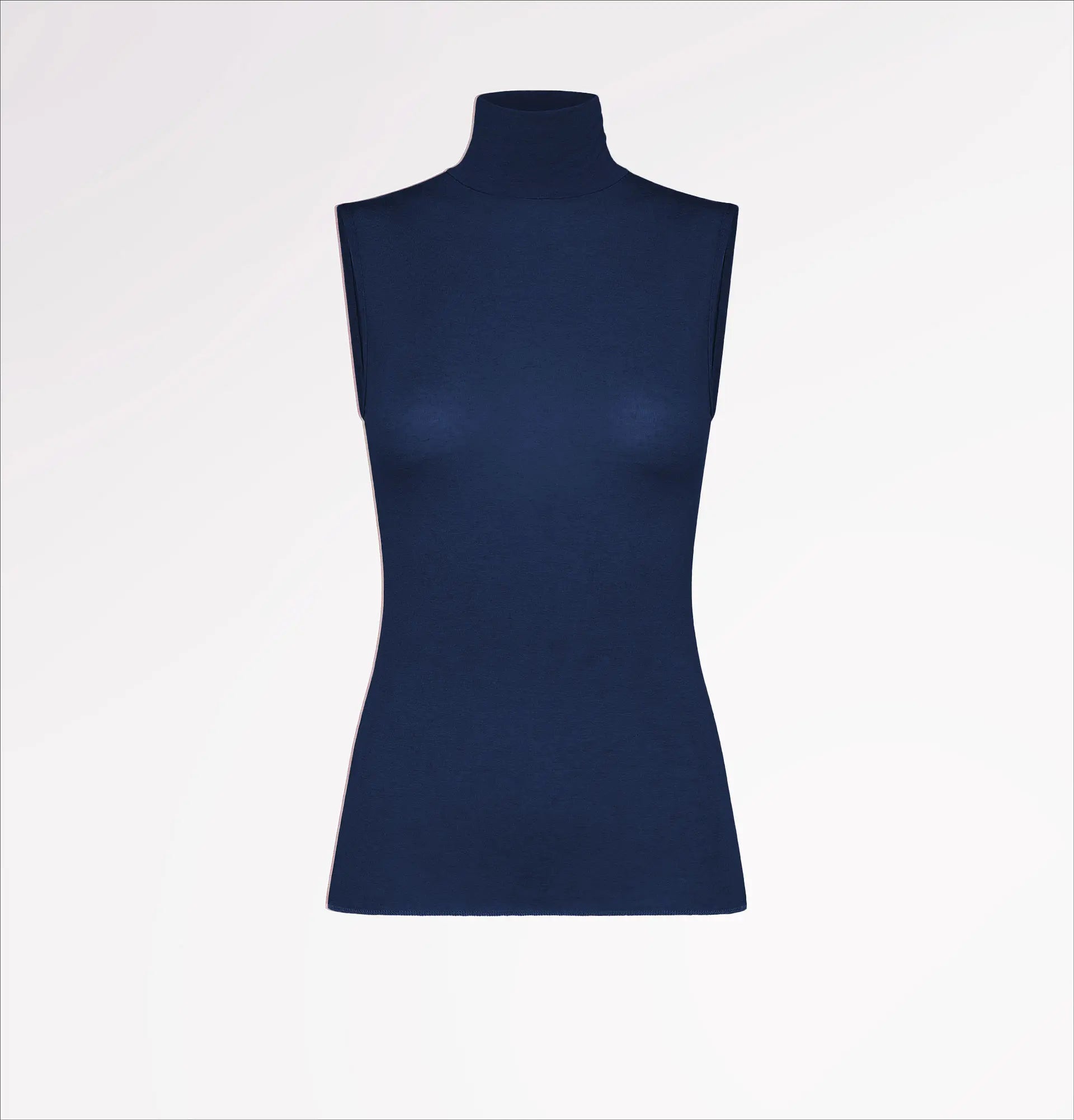 Sleeveless turtleneck in TENCEL™ cashmere