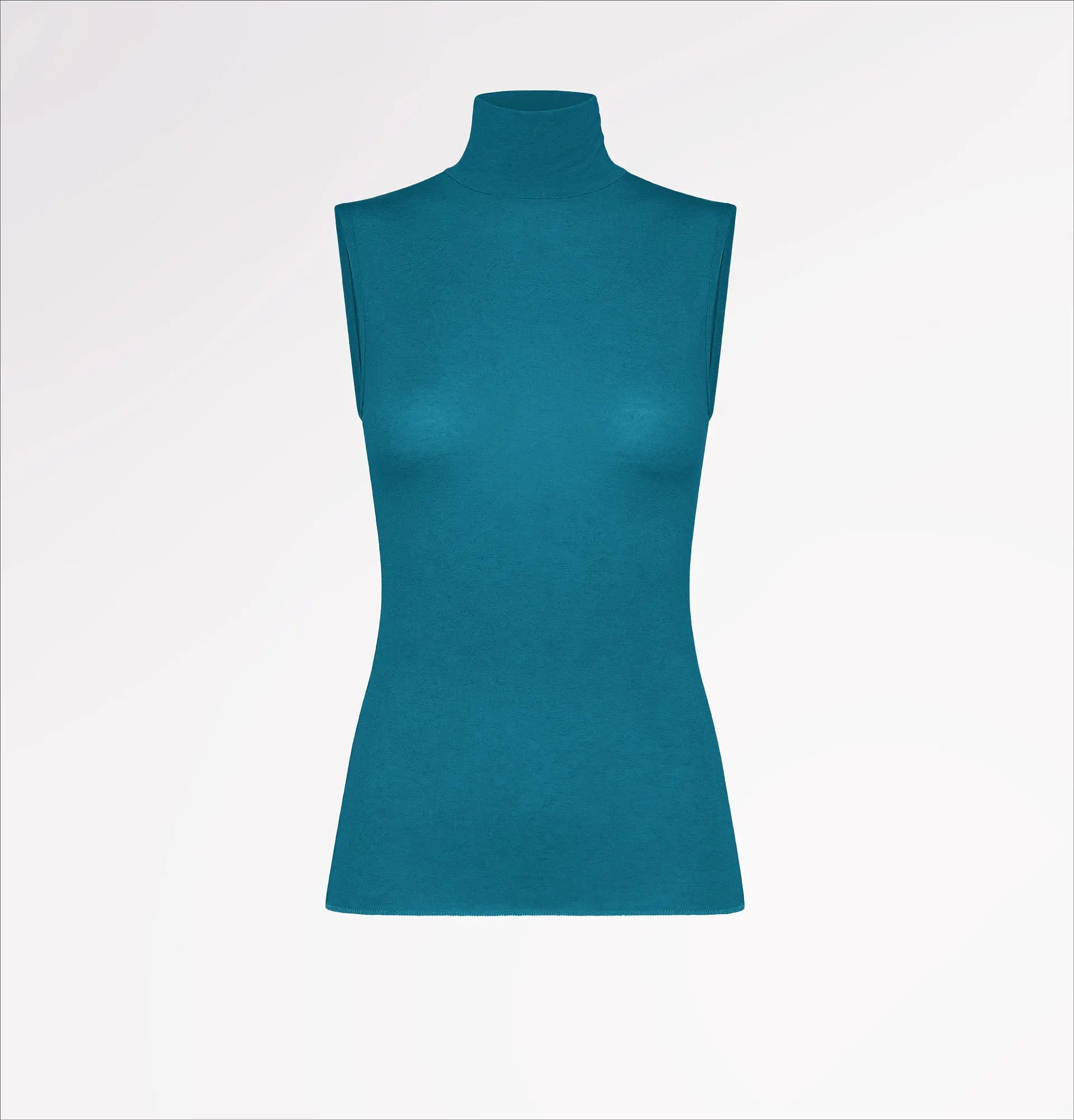 Sleeveless turtleneck in TENCEL™ cashmere