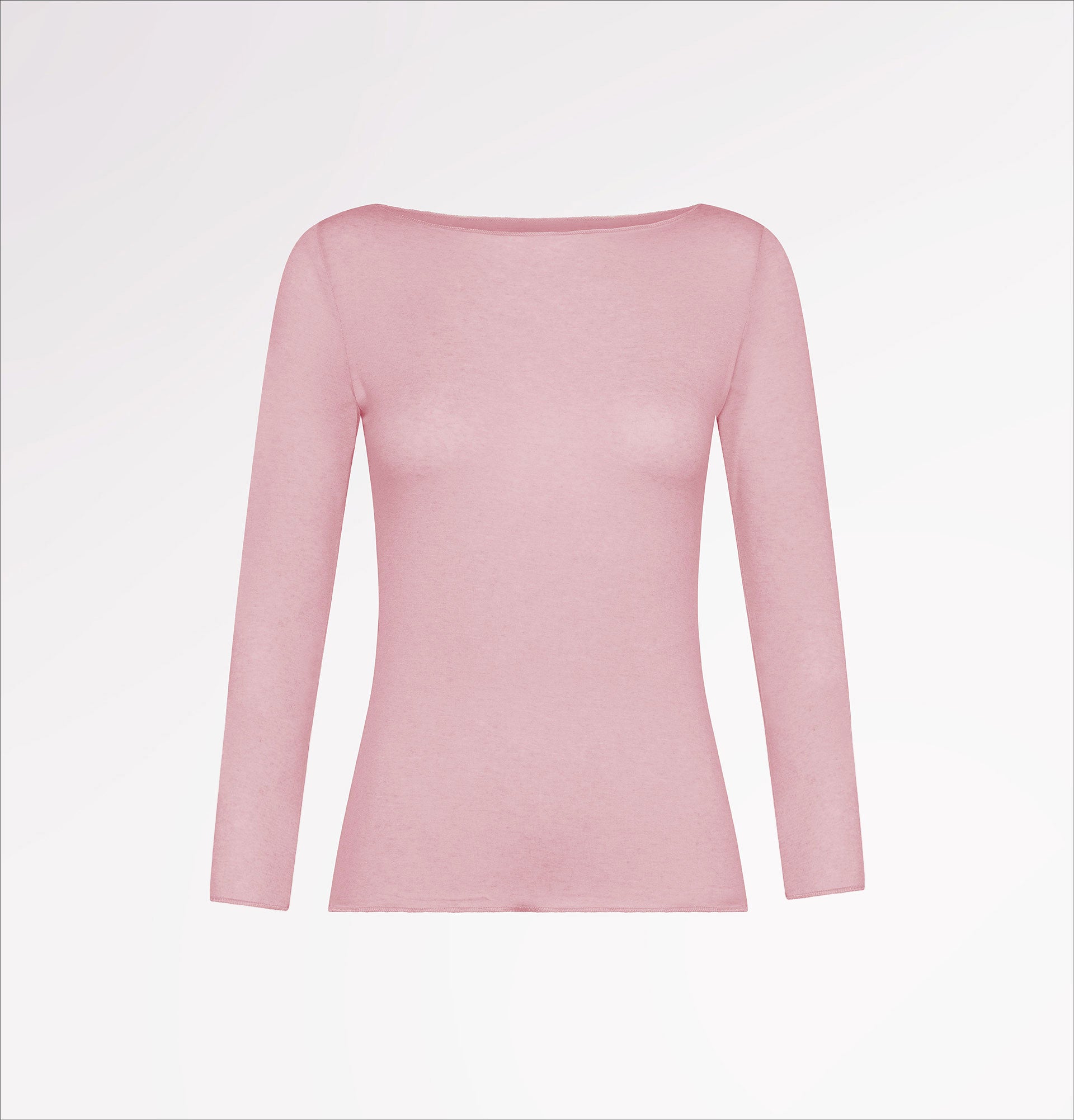 TENCEL™ cashmere boat neck sweater with three-quarter sleeves