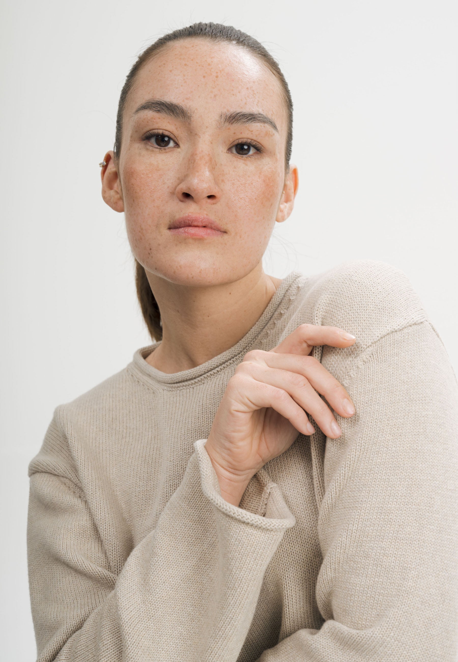 Maglia in Cotone Biologico – Girocollo e Vestibilità Boxy