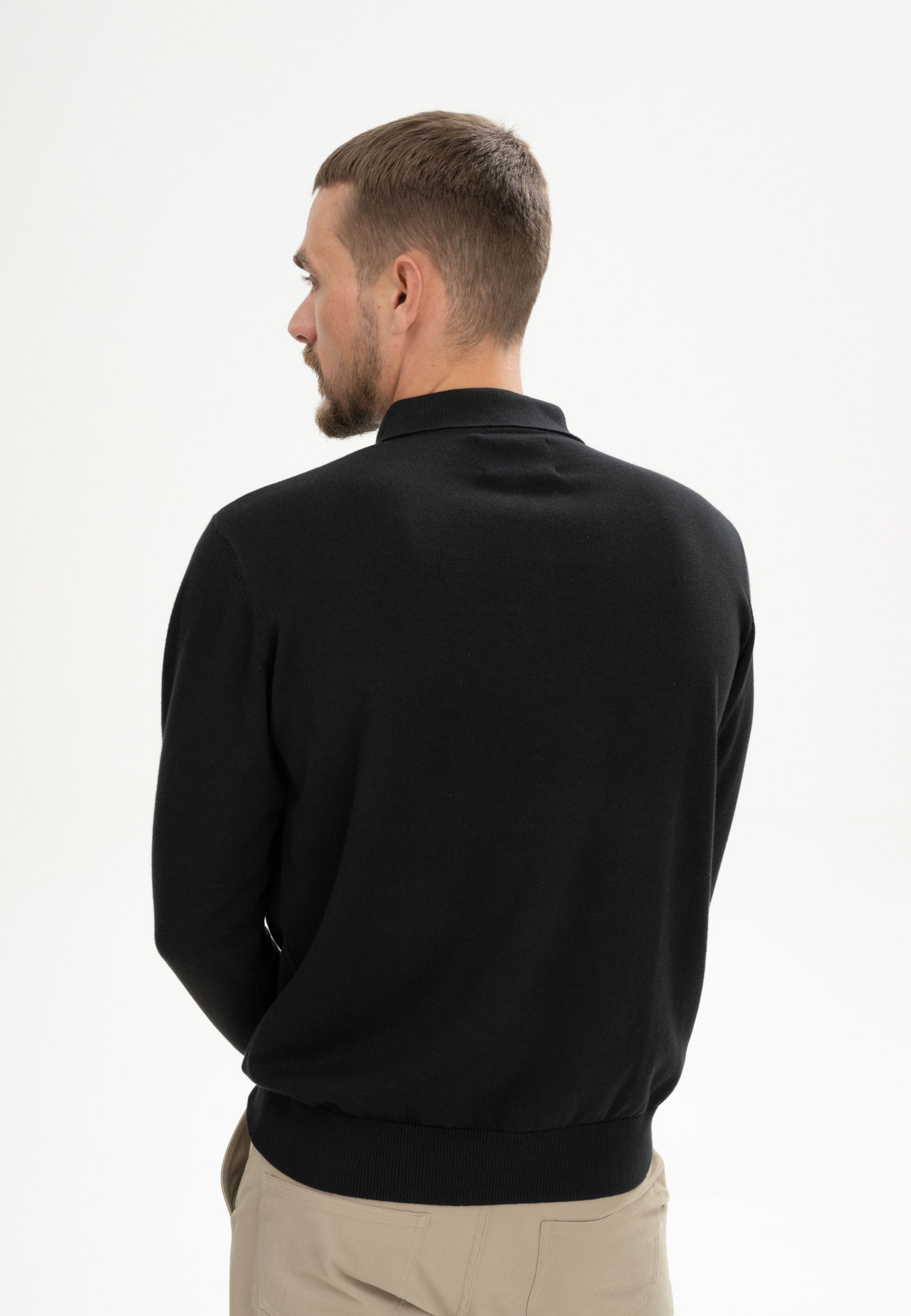 Polo in maglia a maniche lunghe in Cotone Organico GOTS - CASAGIN