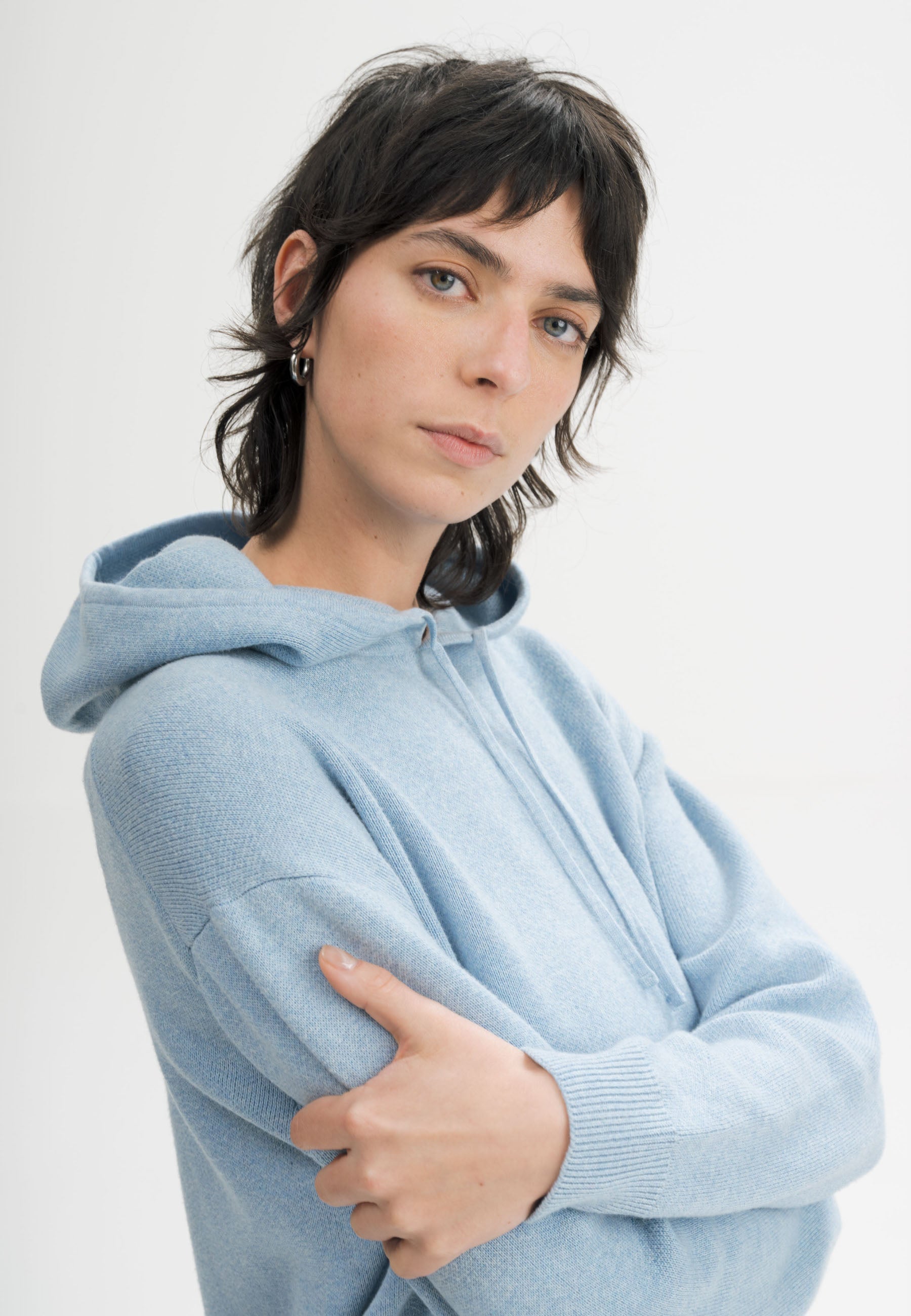 Felpa con Cappuccio in Cotone Biologico GOTS – Jacquard Knit
