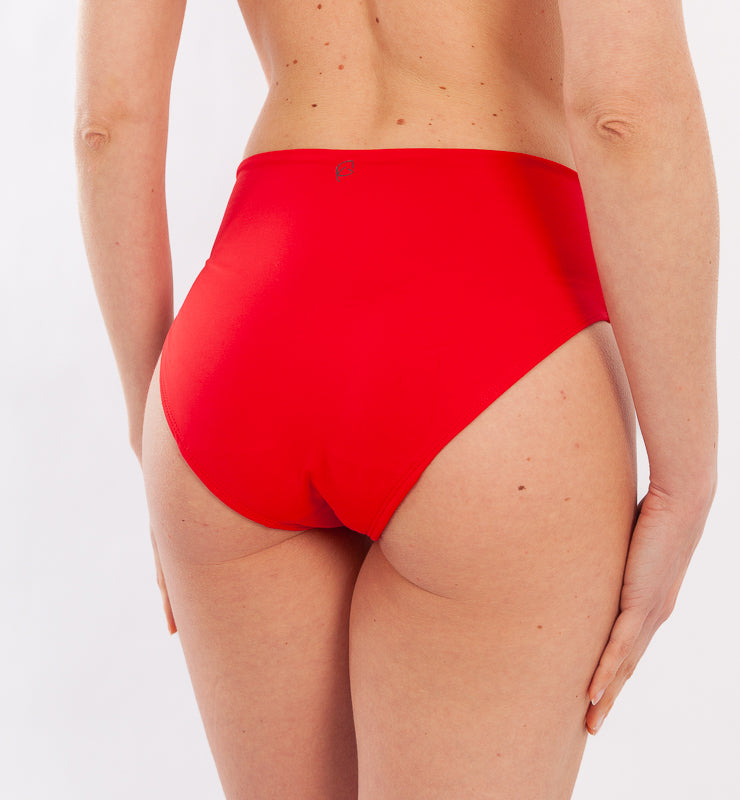 Slip costume mestruale vita alta flusso abbondante in tessuto riciclato