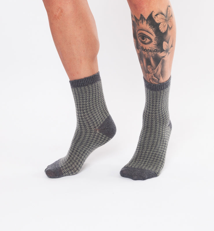 Calzini in Lana Merino – fantasia pied de poule