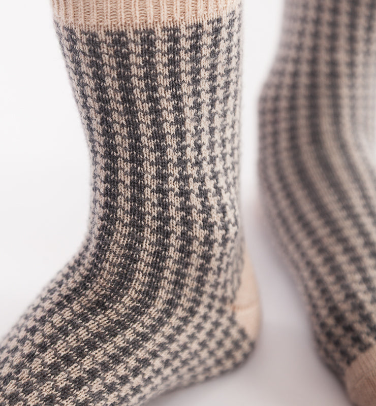 Calzini in Lana Merino – fantasia pied de poule