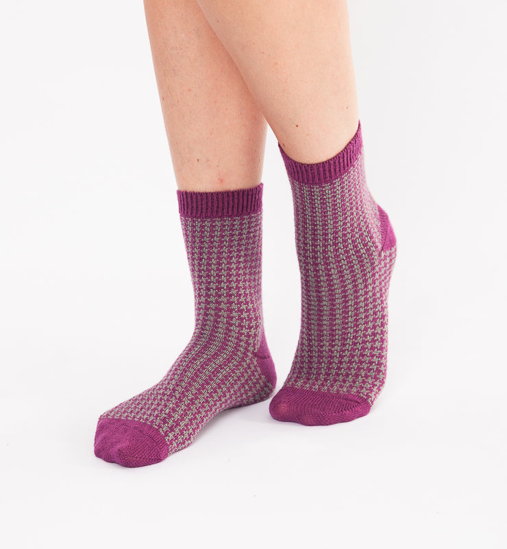 Calzini in Lana Merino – fantasia pied de poule