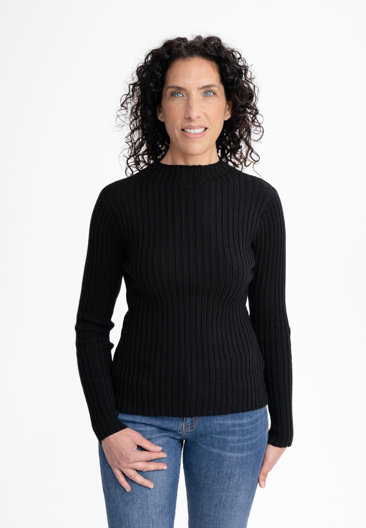 Long-sleeved sheath dress in 100% organic cotton