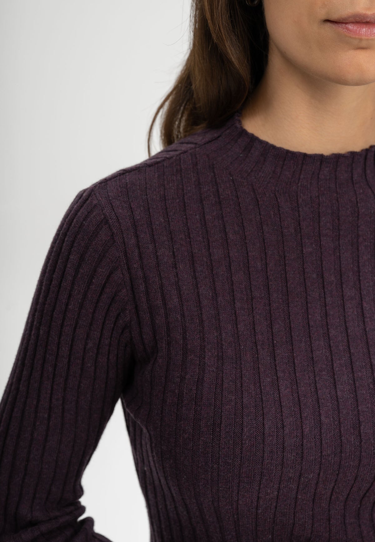 Long-sleeved sheath dress in 100% organic cotton
